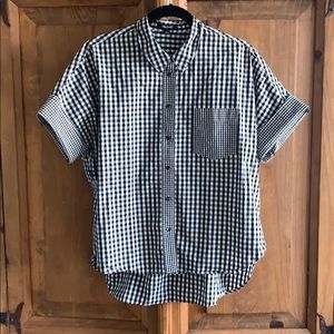 Madewell gingham button up shirt